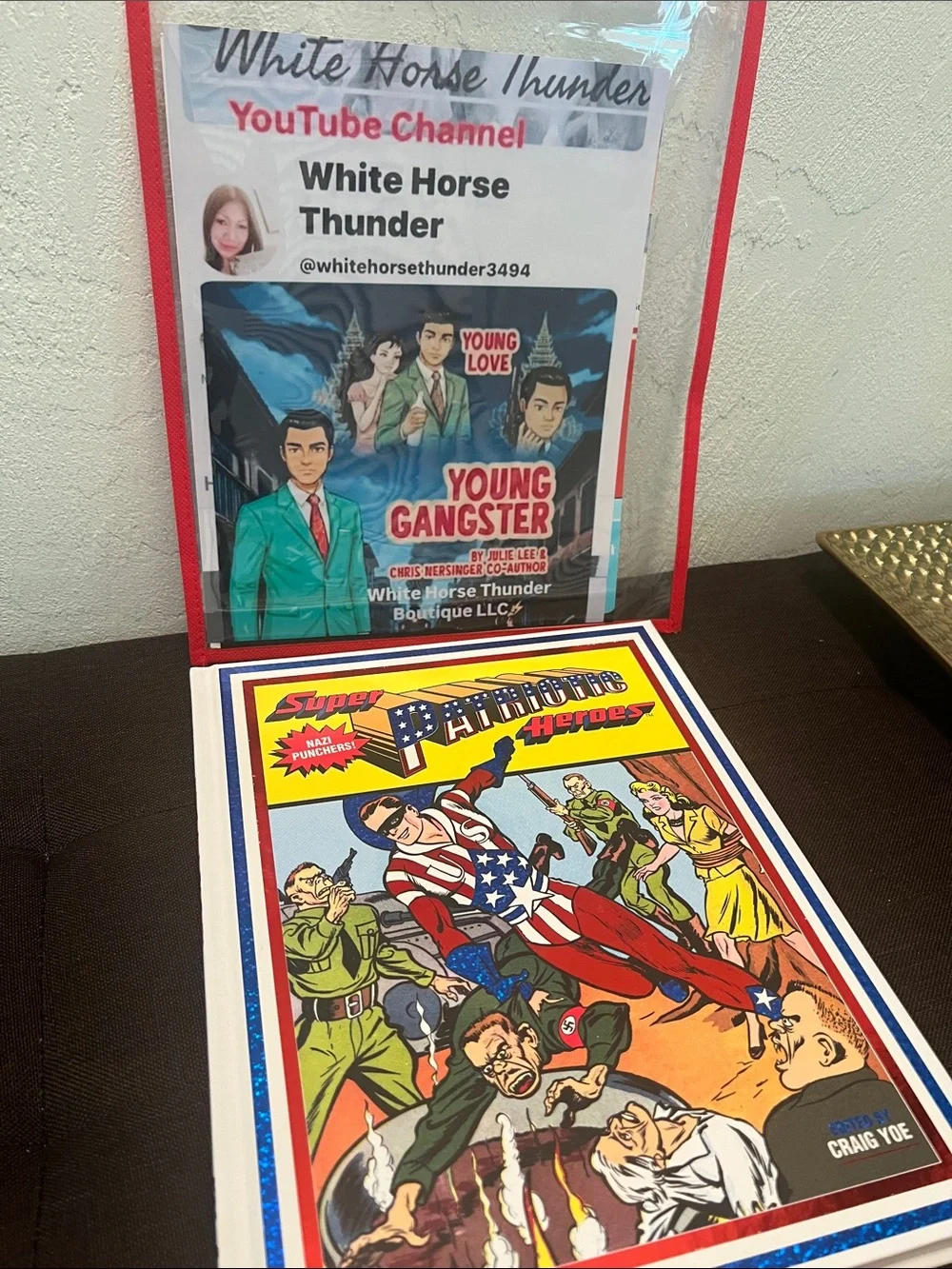 #2480**Patriotic Heroes Comic Art Print - Red, White & Blue